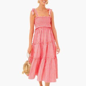 Tuckernuck Electric Pink Gingham Nellie Dress